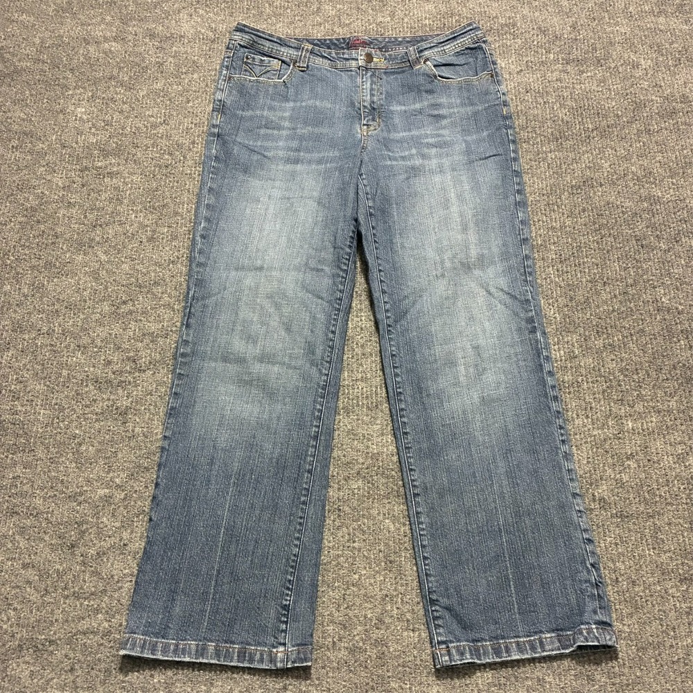 Venezia Supreme Womens Straight Leg‎ Jeans Size 16 Average Blue Denim Mid Rise